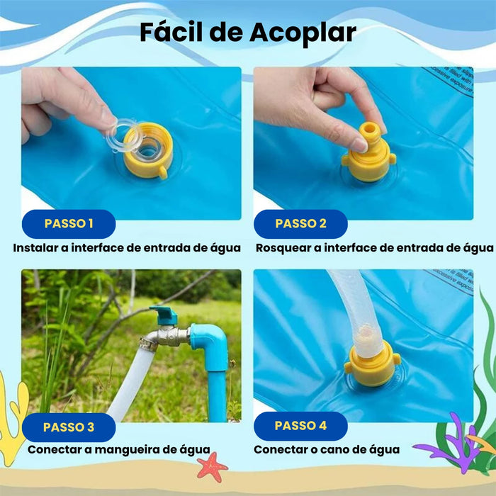 Tapete Aquático Infantil Golfinho com Pulverização - Diversão em Família