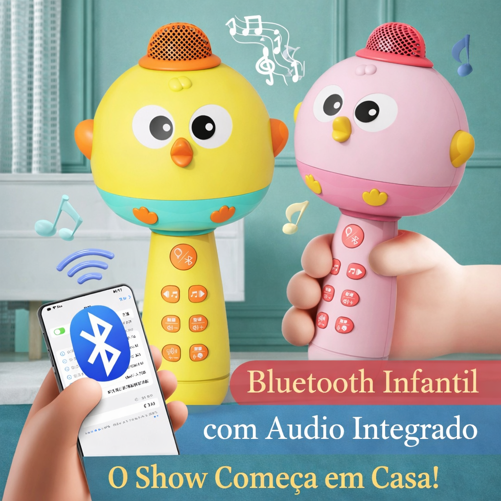 Microfone Infantil com Caixa de Som – Transforme Seu Filho em um Pequeno Artista
