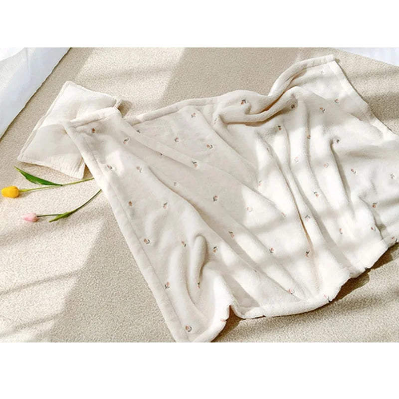 Cobertor de flanela macia para carrinho de bebê recém-nascido, lã coral, quente, acessórios para bebês, cobertor envoltório, capa de cama