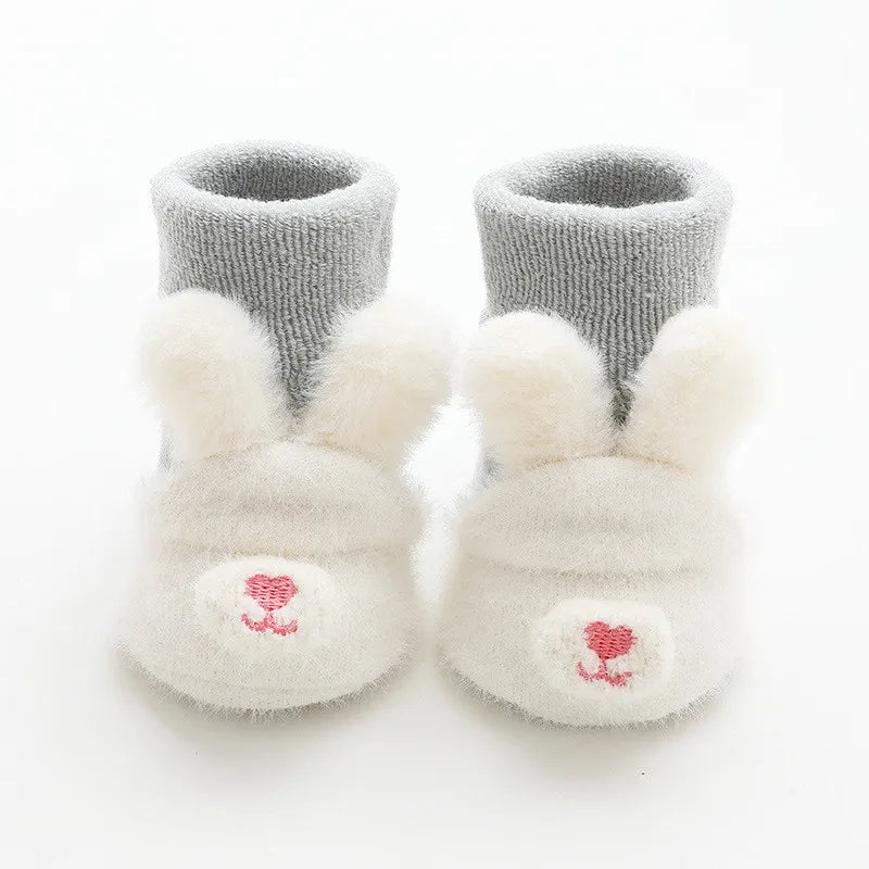 Lawadka inverno bebê recém-nascido menina menino meias anti deslizamento bonito dos desenhos animados grosso quente terry infantil meias para meninas estilo de moda 2024 novo