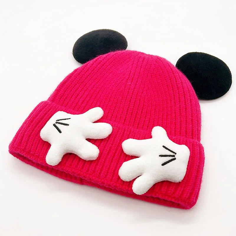 Chapéu Infantil Orelha de Mouse Inverno Quente