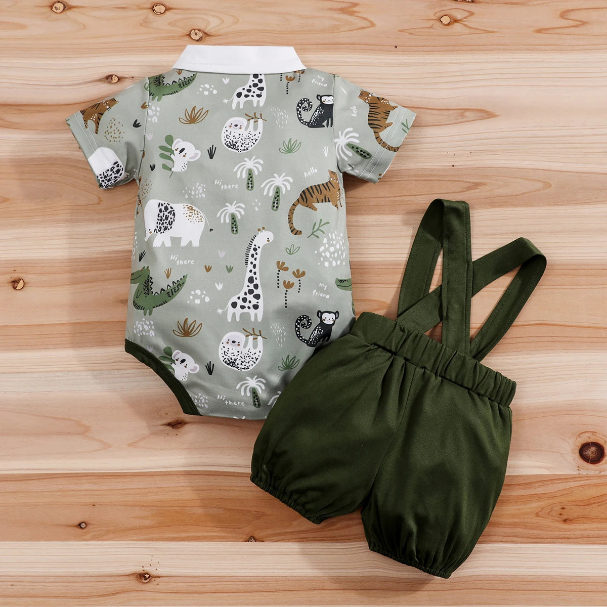 Conjunto Cavalheiro Bebê - Body e Suspensórios