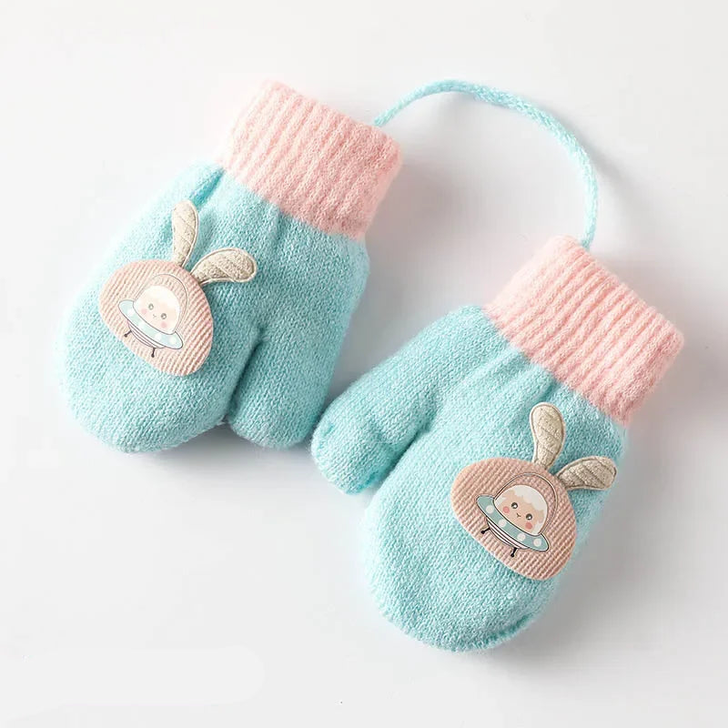 Luvas de Pelúcia Infantil com Desenhos Animados