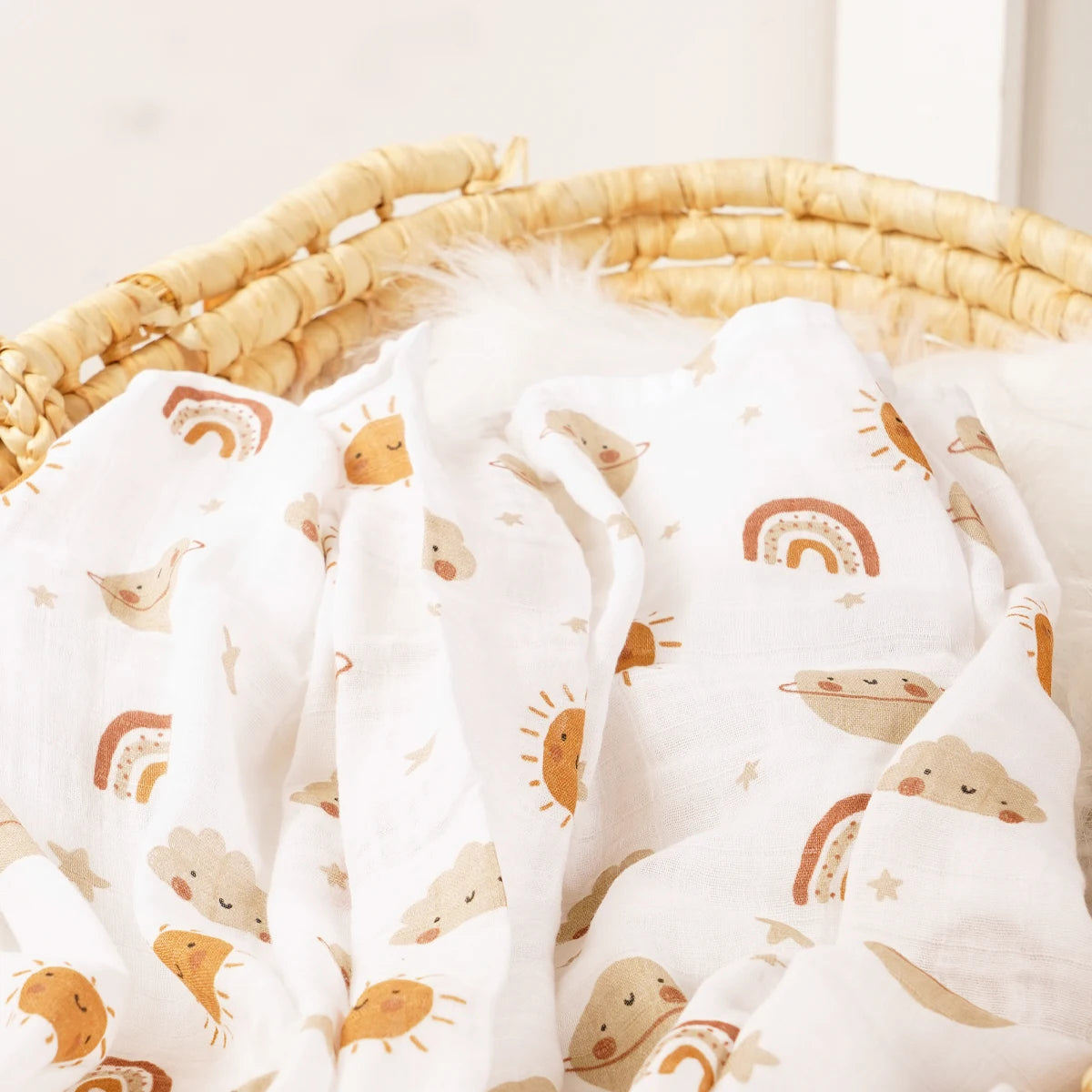 Cobertor de gaze macio e respirável - algodão de bambu 120x110CM para maior conforto e segurança