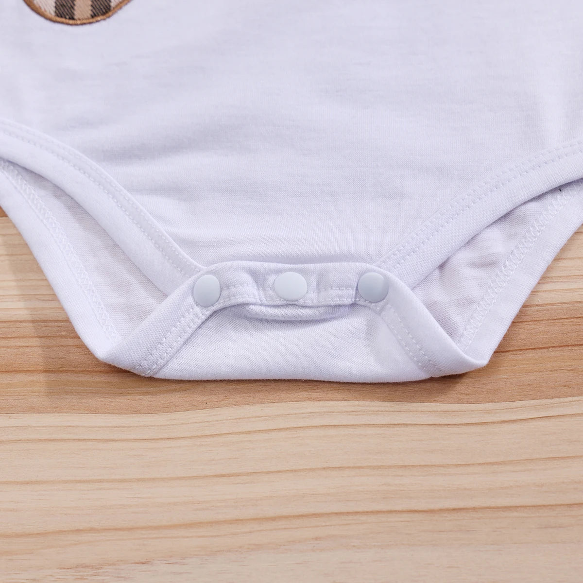 Conjunto de roupas de bebê murnxb, 2 peças, manga curta, meninos, infantil, xadrez, urso, body + suspensórios, calças, conjunto geral, roupas para recém-nascidos de 1 a 18 meses