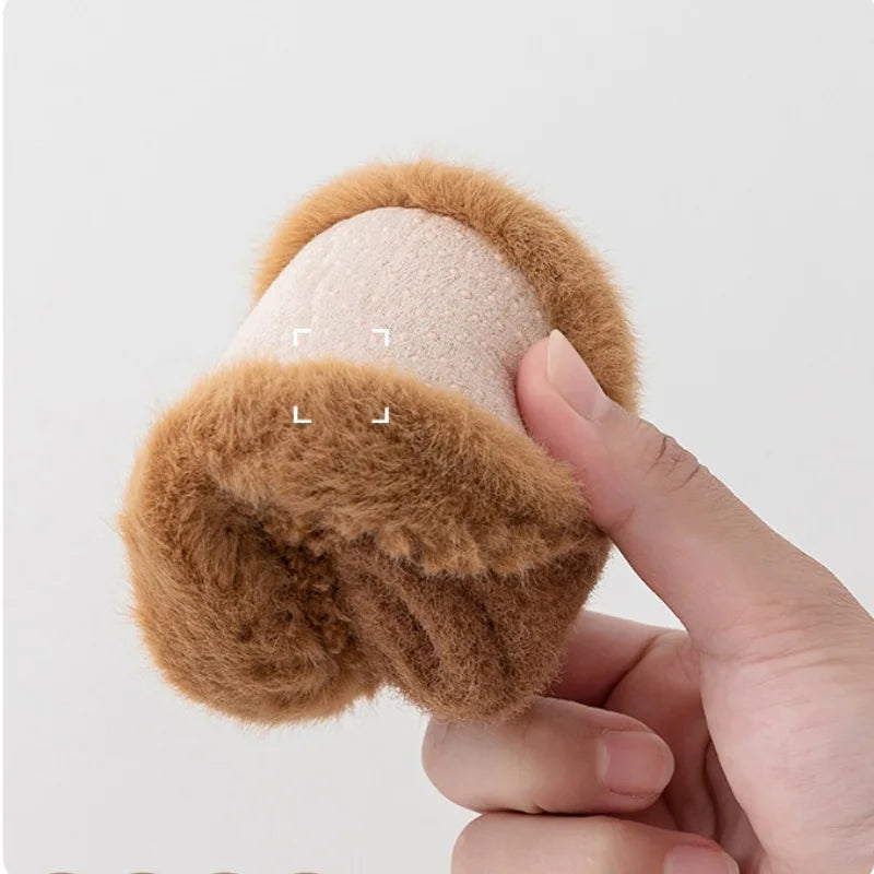 Infantil do bebê menina menino meias anti deslizamento sapatos dos desenhos animados urso da criança primeiro walker inverno grosso quente interior meias de chão do bebê para meninas