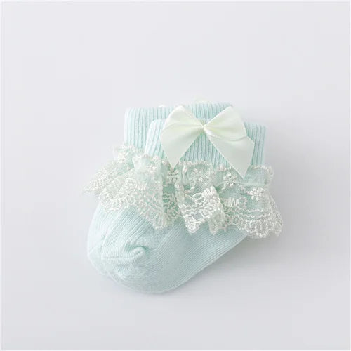 Meias Princesa de Algodão para Bebês - Elegância e Conforto