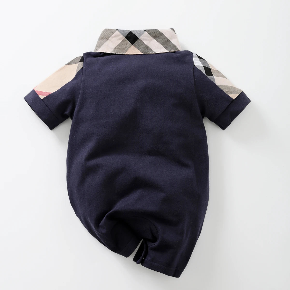 Iurnxb macacão de algodão para bebê menino, manga curta, gola aberta, smoking, cavalheiro, verão, peça única, roupas de jogo