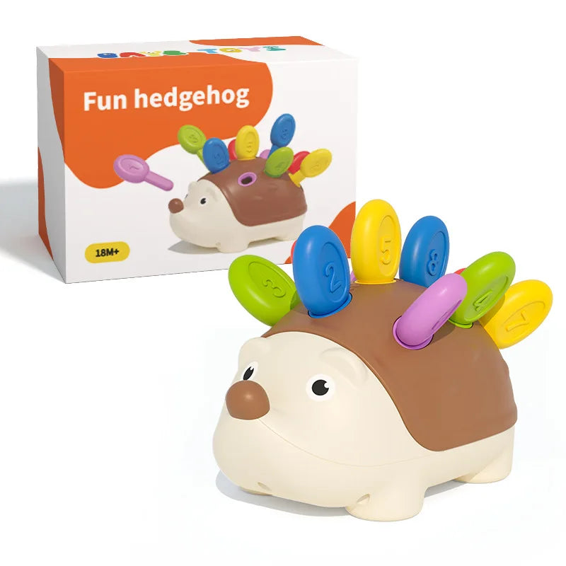 Ouriço montessori brinquedo educativo brinquedos de motor fino para crianças aprendendo contagem & treinamento desenvolver concentração sensorial presente
