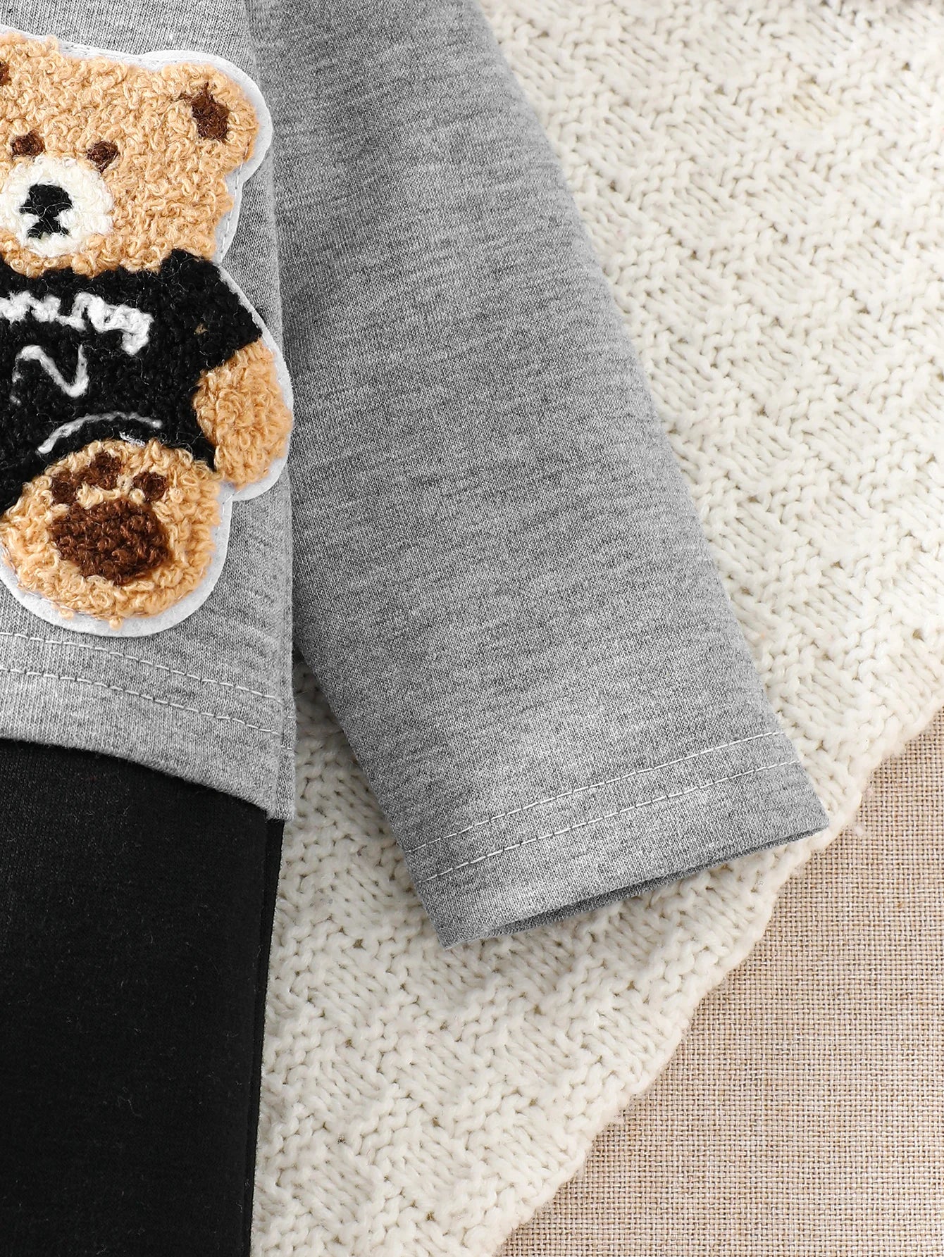 Macacão Infantil Urso Xadrez Manga Longa