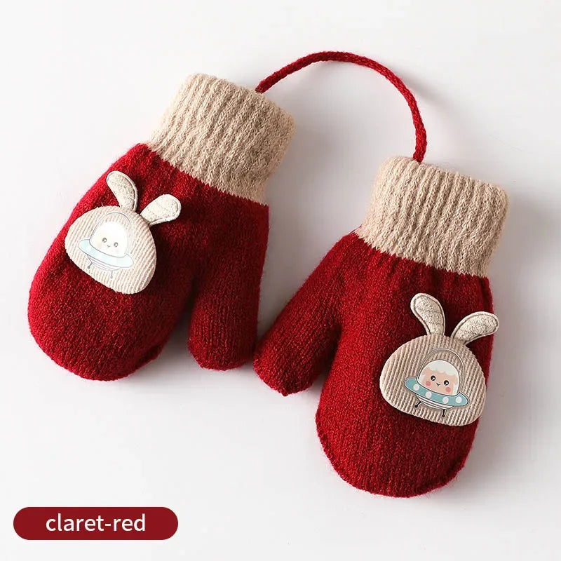 Luvas de Pelúcia Infantil com Desenhos Animados