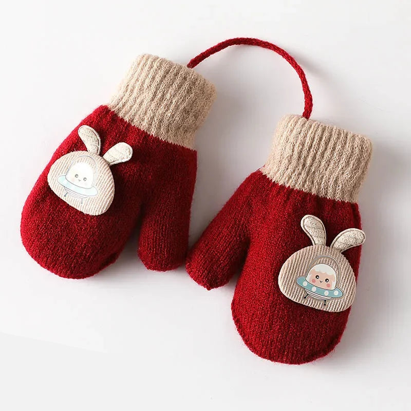 Luvas de Pelúcia Infantil com Desenhos Animados