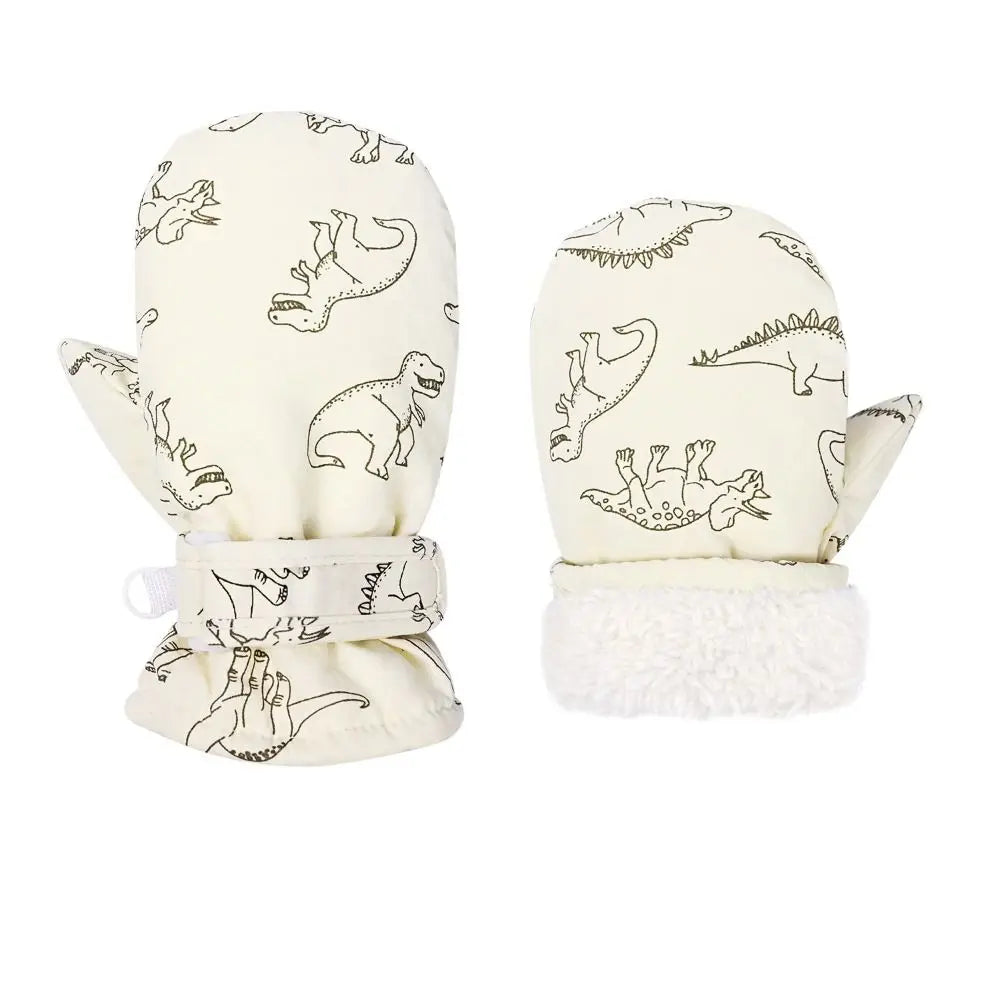 Luvas de Neve Infantis Dinossauro à Prova d'Água