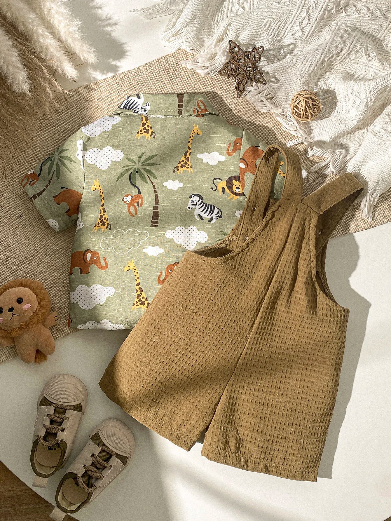 2 pçs bebê ativo verão meninos roupas macacão calças geral manga curta dos desenhos animados terno superior para 1-3y moda conjunto de roupas