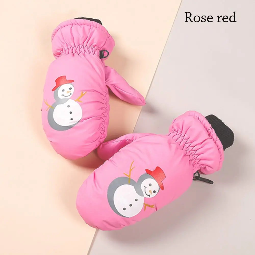 Luvas Infantis Quentes à Prova de Vento com Coelho