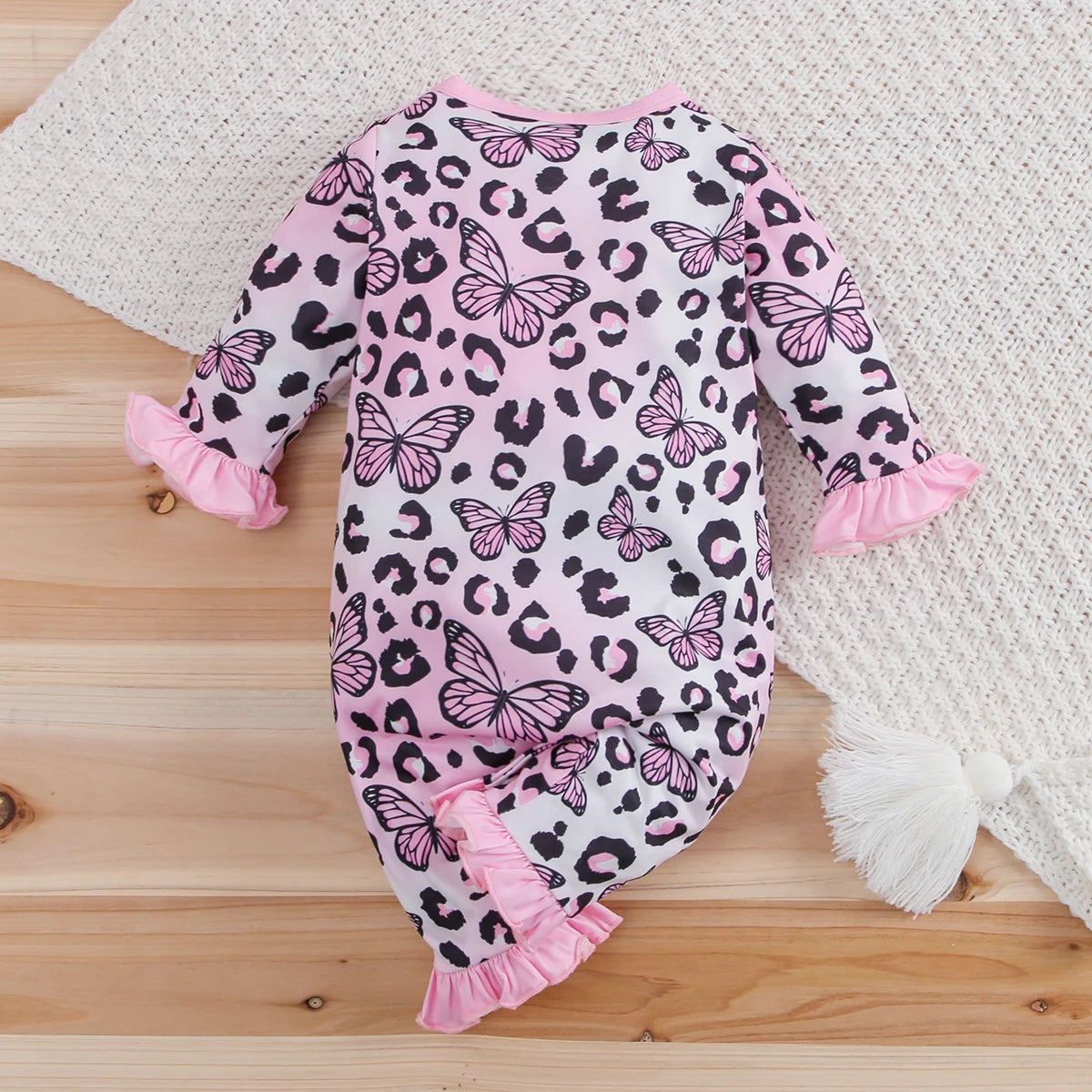 Macacão Bebê Borboleta Manga Longa