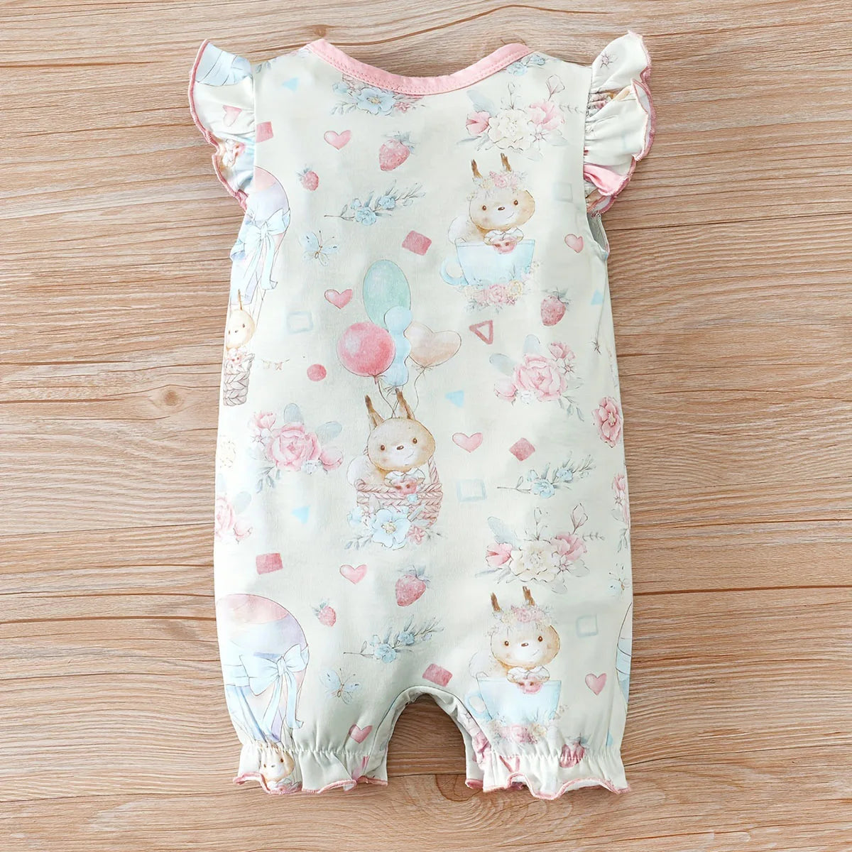 IURNXB Macacão de bebê recém-nascido para meninas adorável esquilo e balão de ar quente estampa sem mangas macacão roupas casuais playwear 0-12 meses