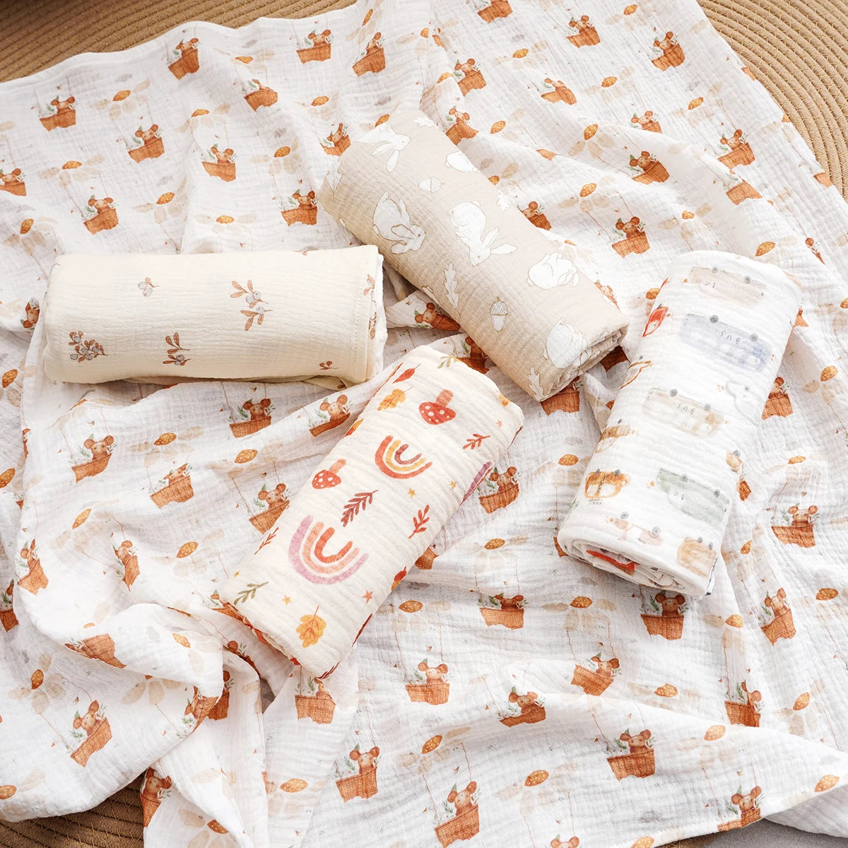 Cobertor Musselina 100% Algodão para Bebês