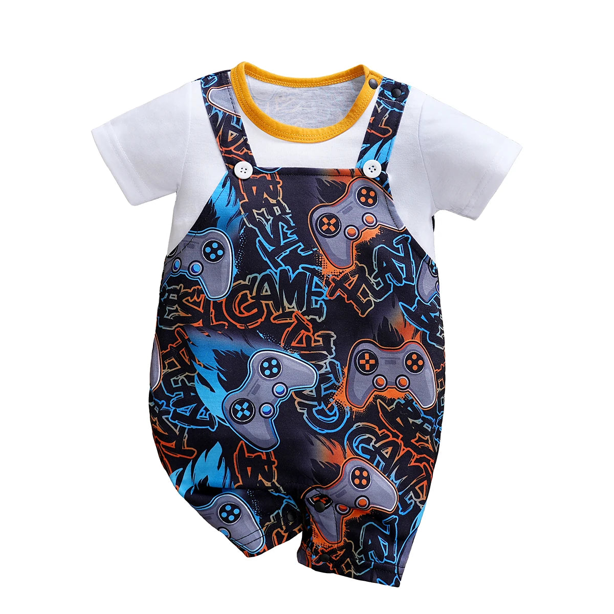 Romper Infantil Gamepad Manga Curta - Conforto e Estilo