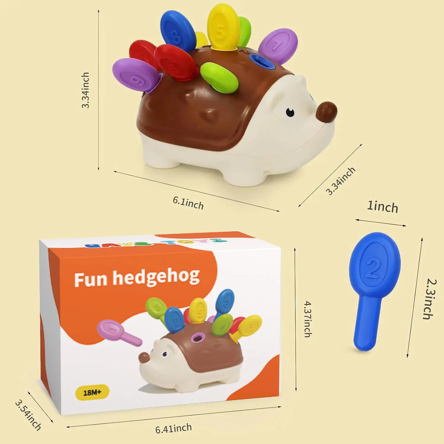 Ouriço montessori brinquedo educativo brinquedos de motor fino para crianças aprendendo contagem & treinamento desenvolver concentração sensorial presente