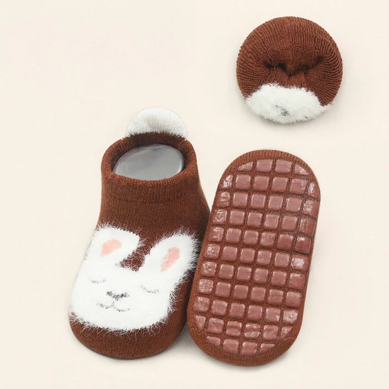 Lawadka inverno crianças menina menino meias anti deslizamento algodão meias do bebê para meninas meninos casual impressão macia da criança das crianças meia antiderrapante