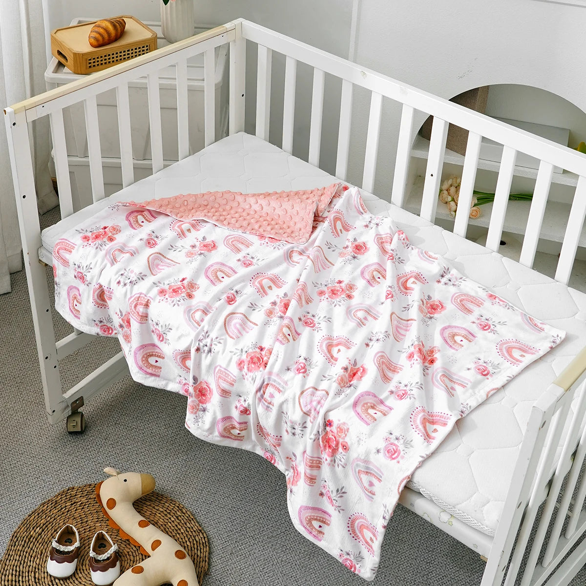 Cobertor Minky de Pelúcia Macia para Bebês