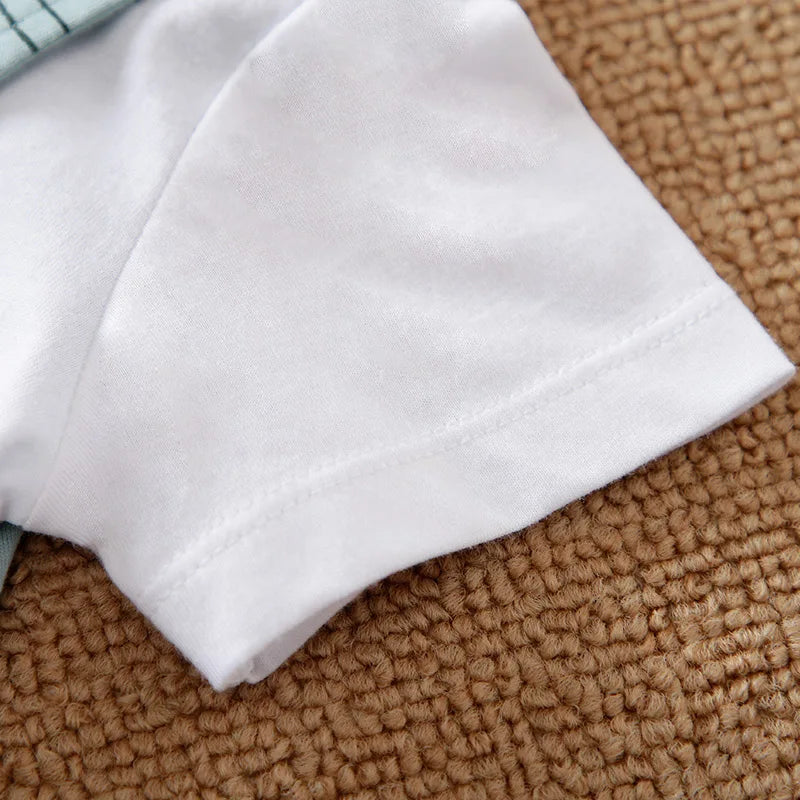 Bonito animal-elefante 0-12 meses roupas de bebê recém-nascido manga curta bodysuit verão algodão infantil macacão da criança meninos