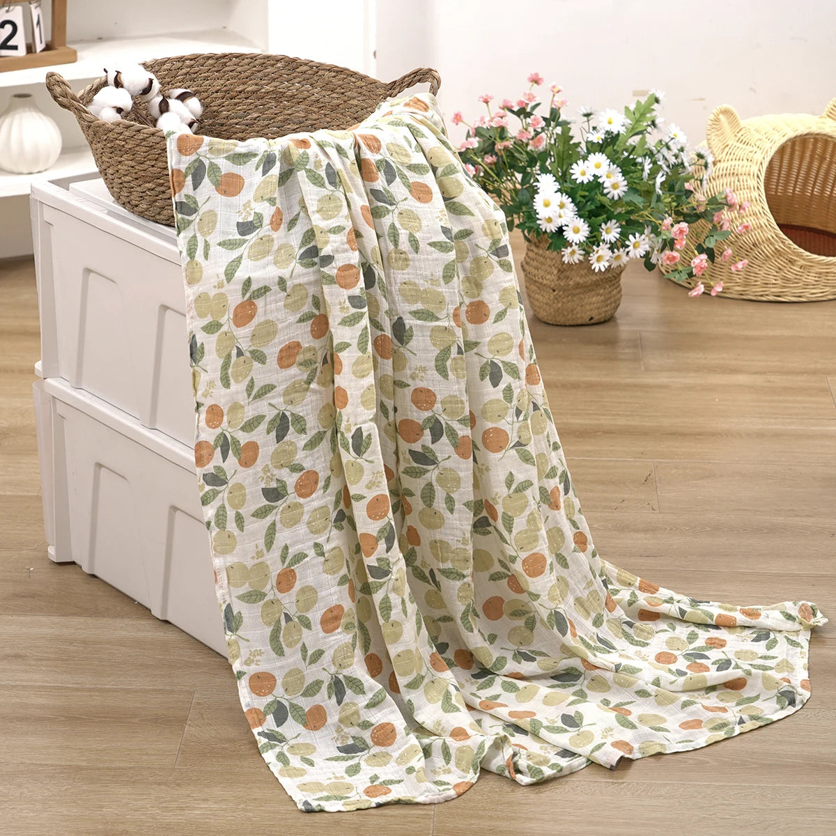 Cobertor de Musselina para Bebê em Algodão Bambu