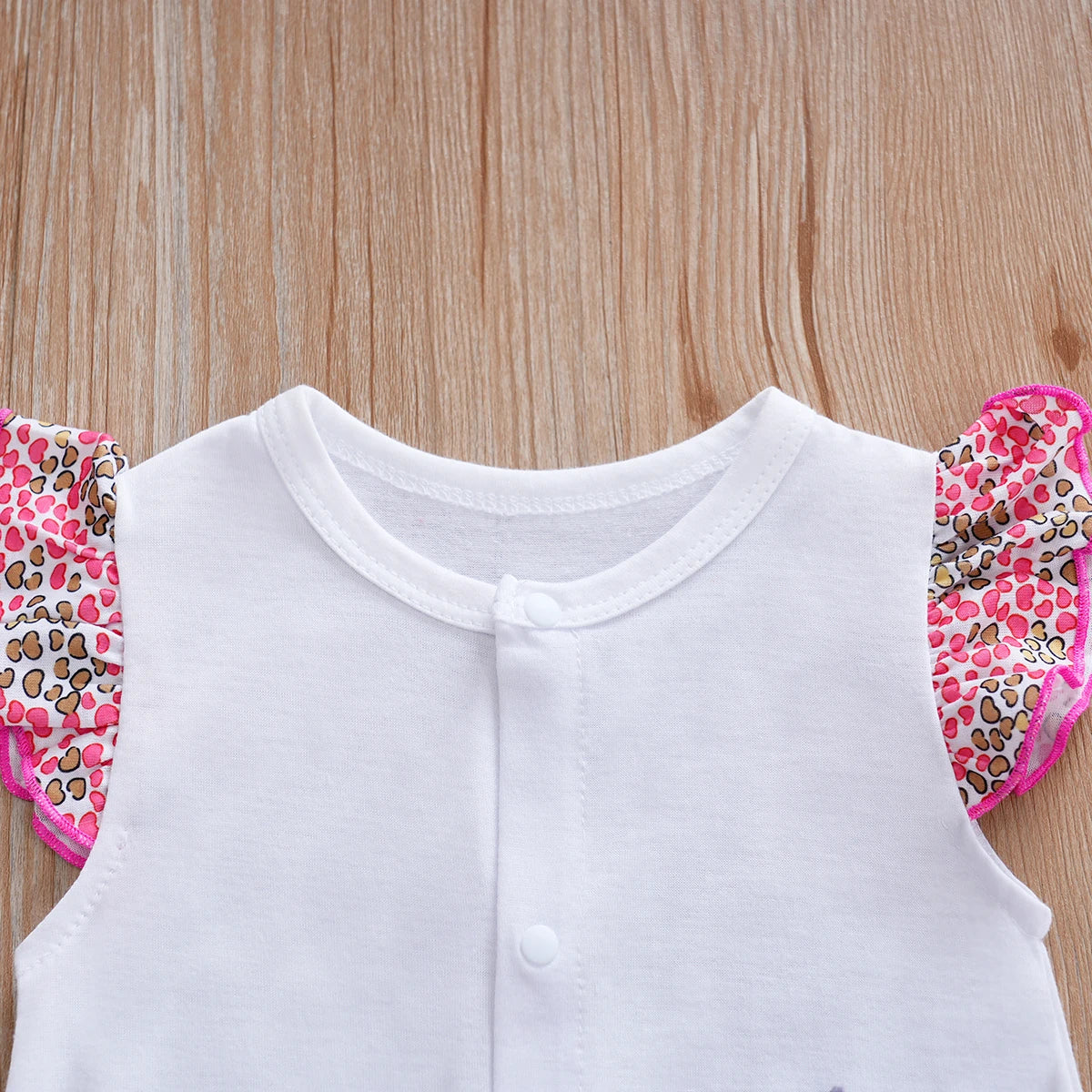 IURNXB-Bodysuit frontal com estampa flor zebra bonito do bebê, bodysuit confortável, macacão de manga, criança e menina infantil Onesie, presente de verão