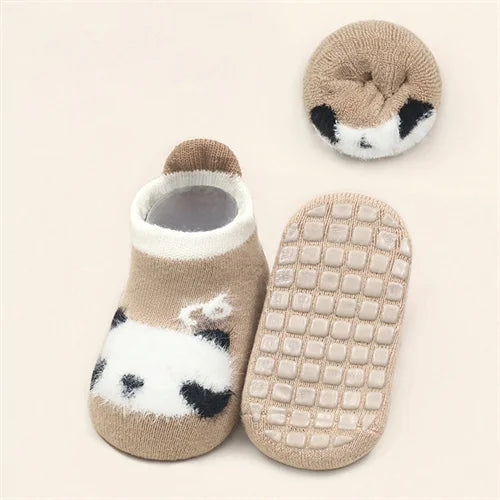 Meias Antiderrapantes de Algodão para Bebês - Fofo e Seguro