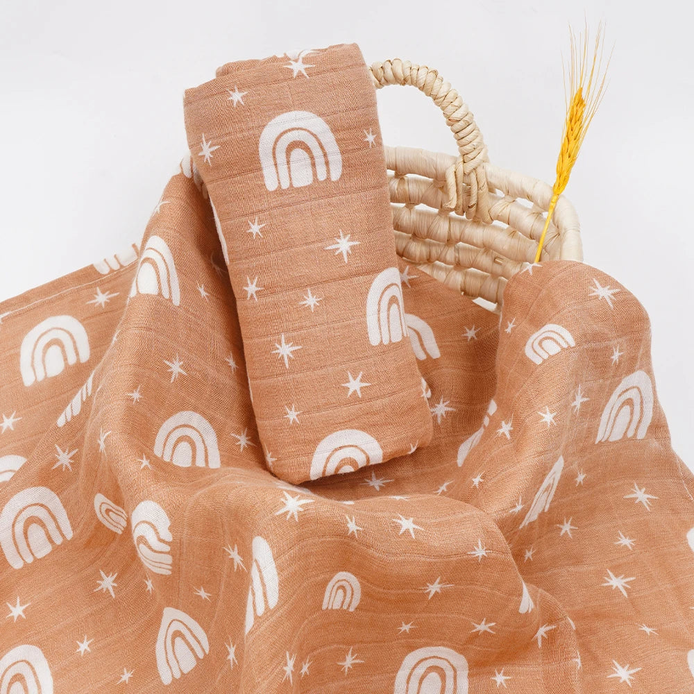 Cobertor Musselina Bebê 120x110cm Algodão Bambu