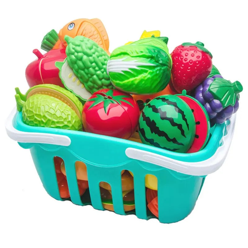 Conjunto Educativo de Corte de Frutas e Vegetais para Crianças