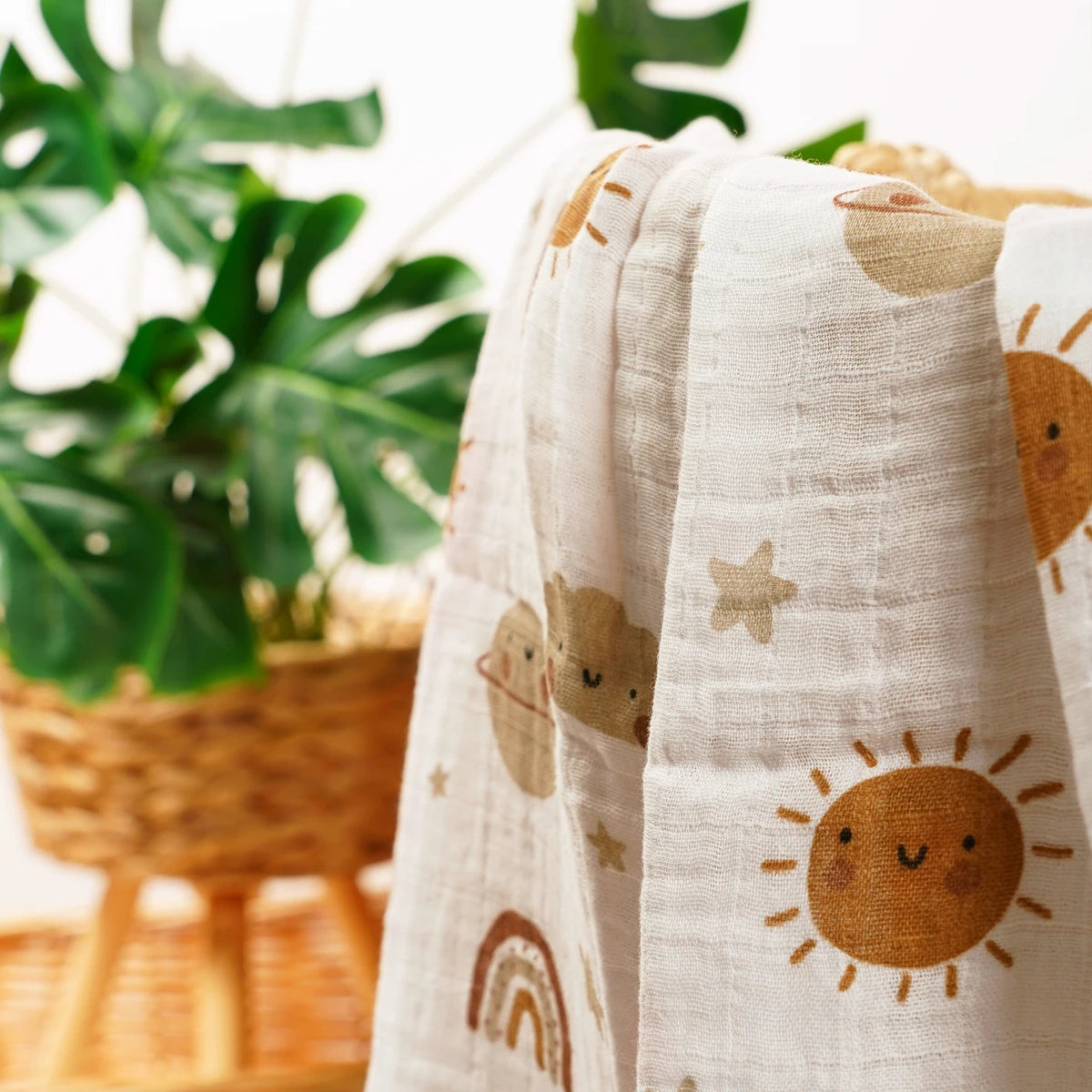 Cobertor de gaze macio e respirável - algodão de bambu 120x110CM para maior conforto e segurança