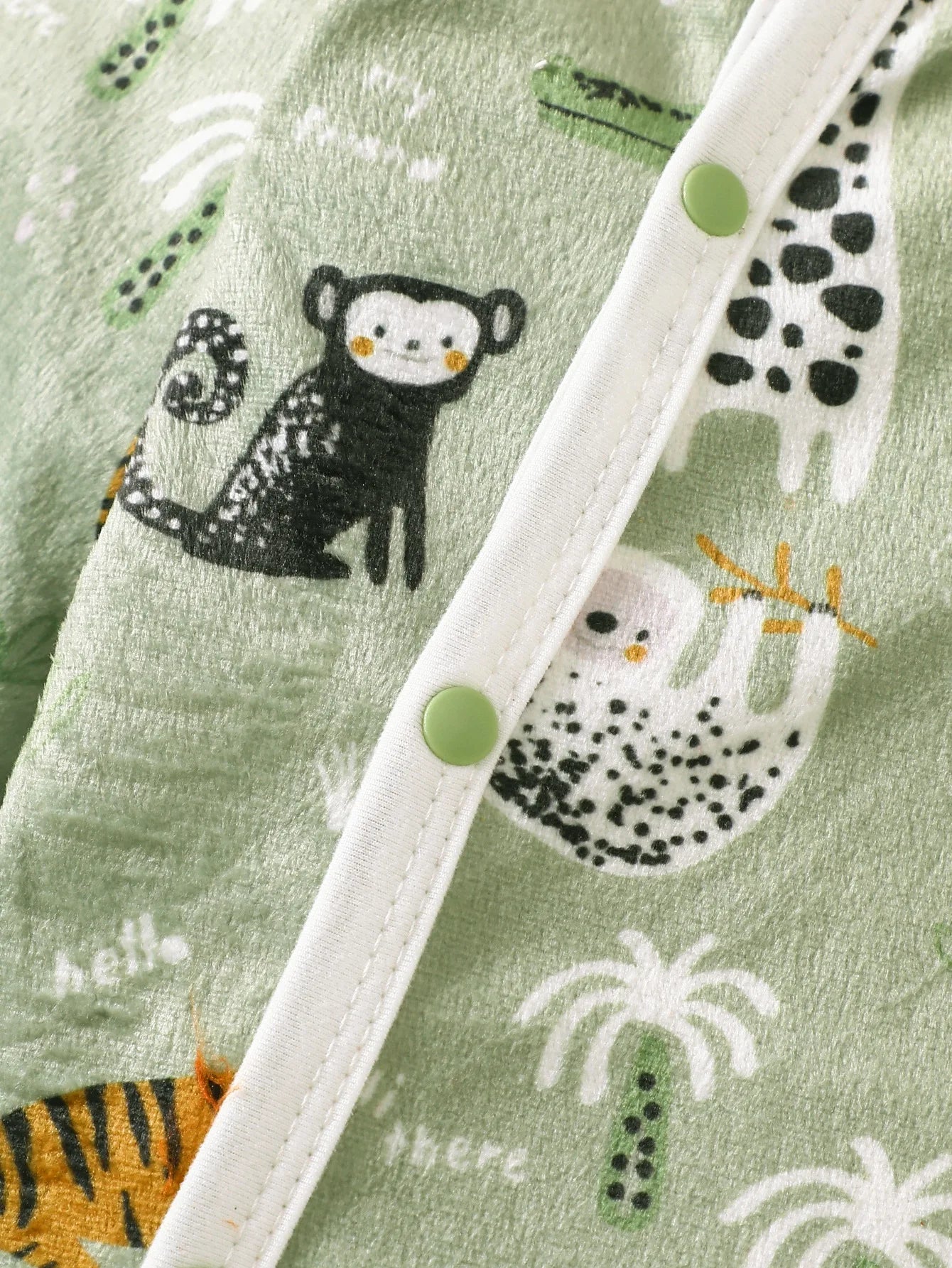 Macacão Infantil Zoológico com Pés para Bebê