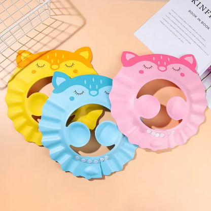 Adjustable Baby Shower Caps Child Kids Shampoo Hat Wash Hair Bath Shield Waterproof Ear Eye Protection Visor