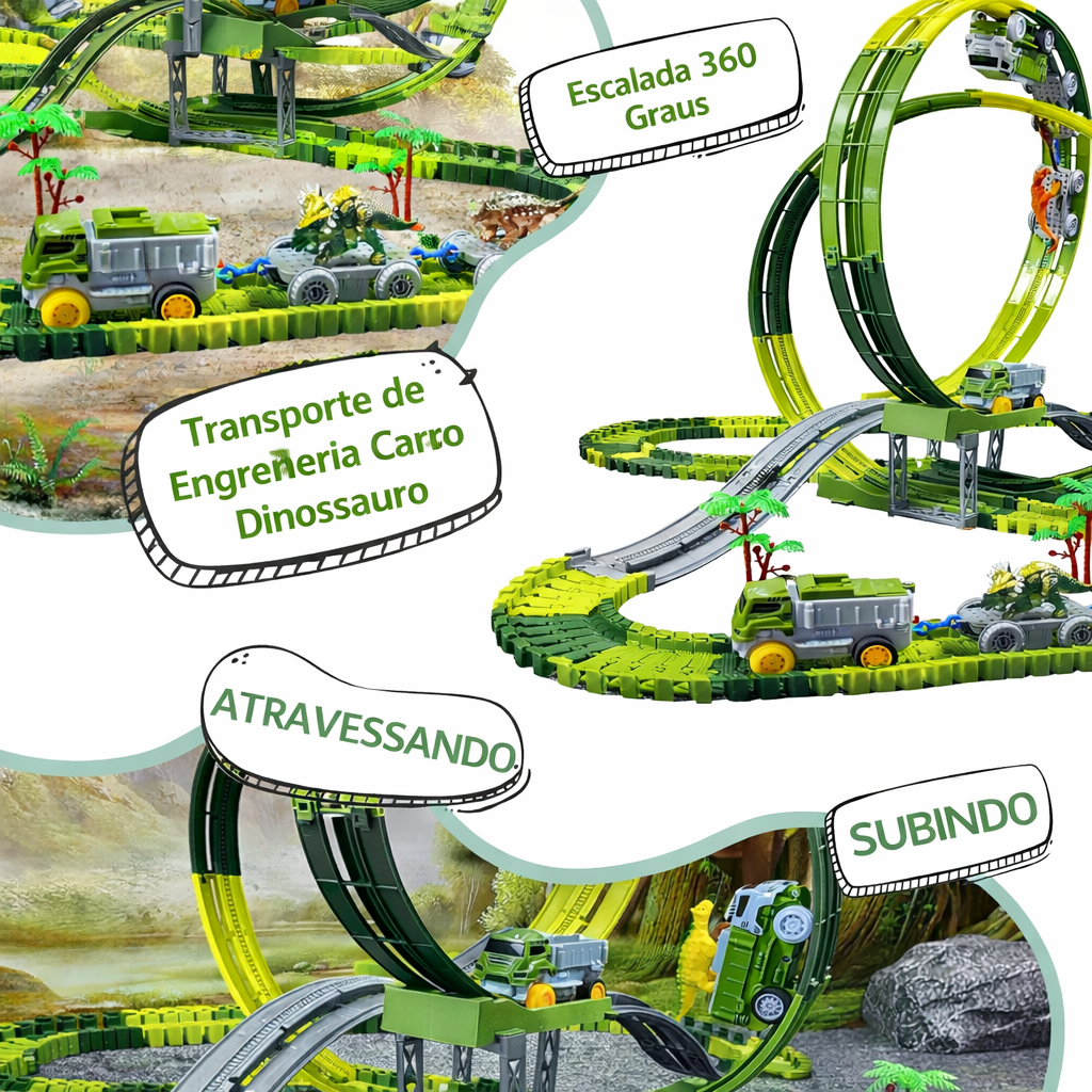 Pista de Escalada Dinossauro Flexível - Diversão Jurássica