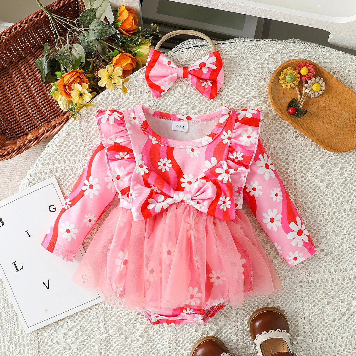 2025 verão novo estilo floral impressão manga comprida arco-aparado shorts macacão casual conjunto de duas peças