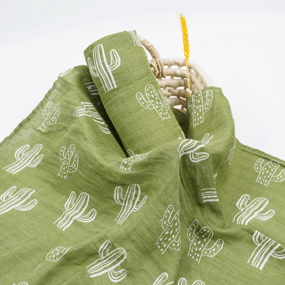 120x110cm 2 camadas bebê musselina swaddle cobertor pele-amigável bonito impressão toalha do bebê envoltório cobertor de algodão de bambu