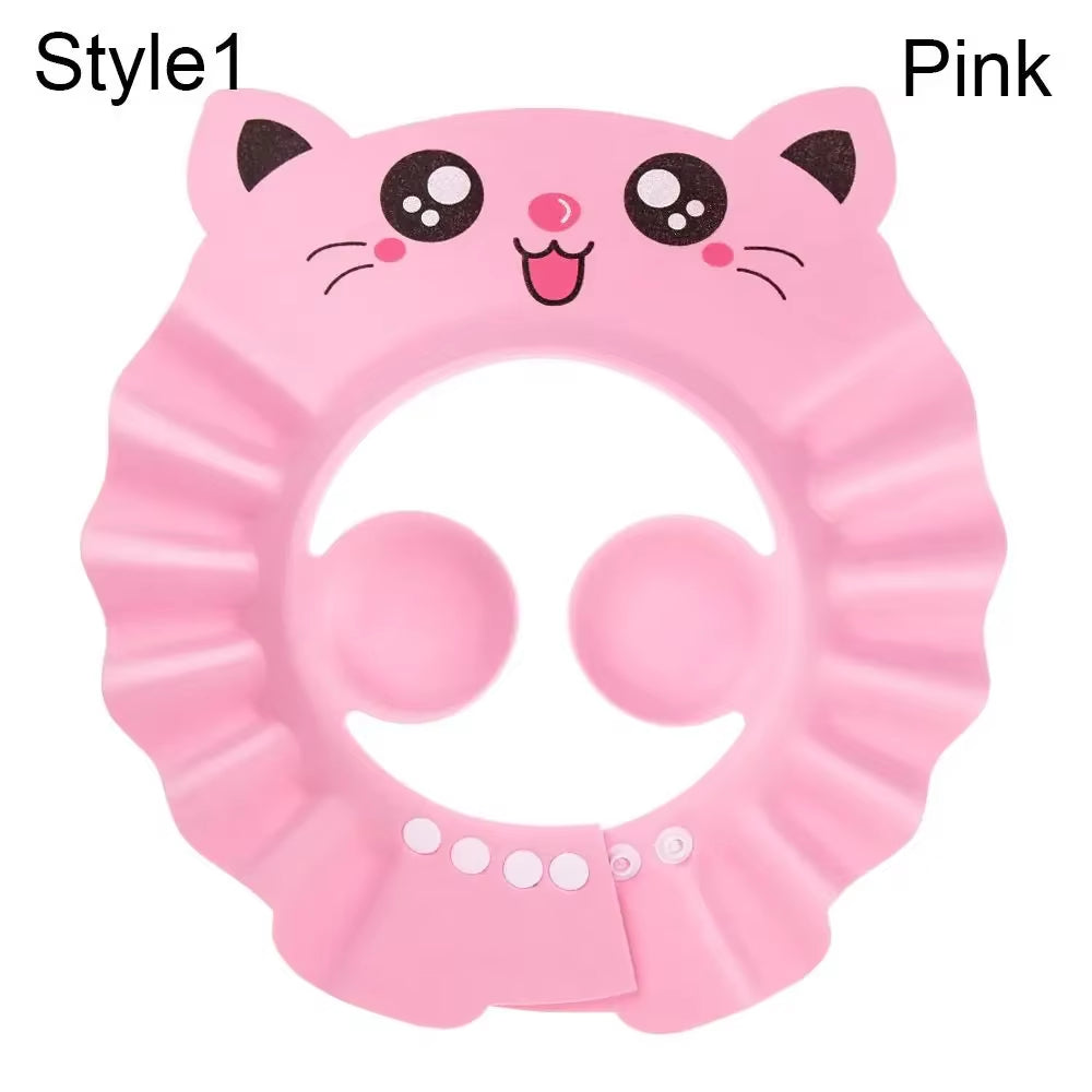 Adjustable Baby Shower Caps Child Kids Shampoo Hat Wash Hair Bath Shield Waterproof Ear Eye Protection Visor